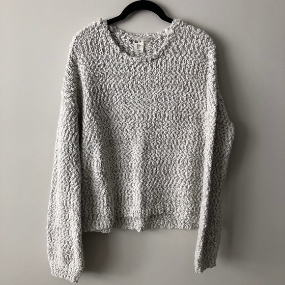 *SOLD* Kaisely Grey White Ovesized Chunky Knit Sweater - Picture 2 of 6
